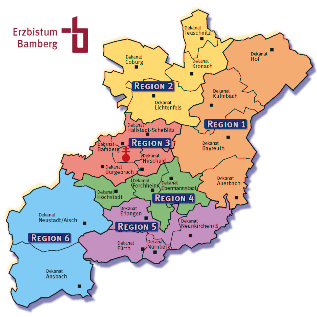 BAMBERG--ERZBISTUM--KARTE