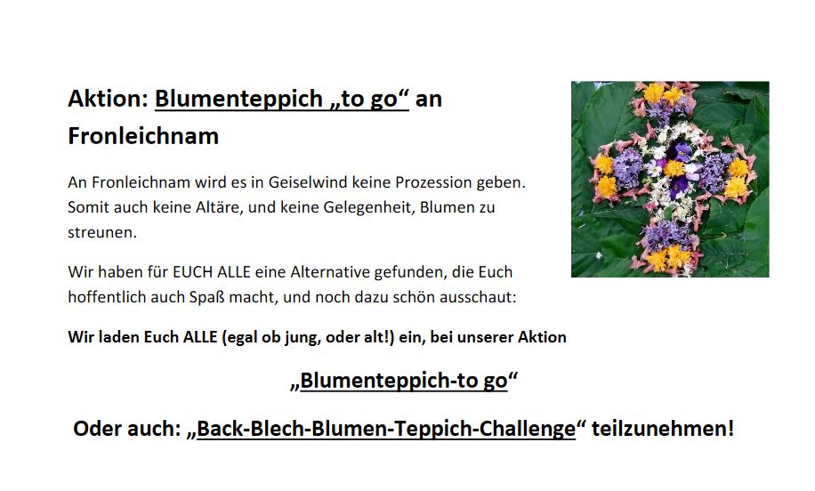 Blumenteppich to go