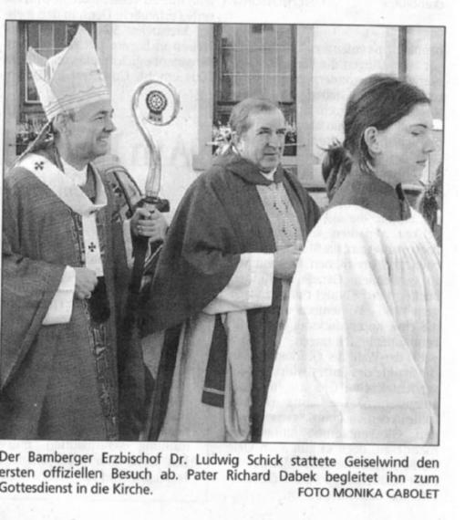 Erzbischof Dr. Ludwig Schick in Geiselwind