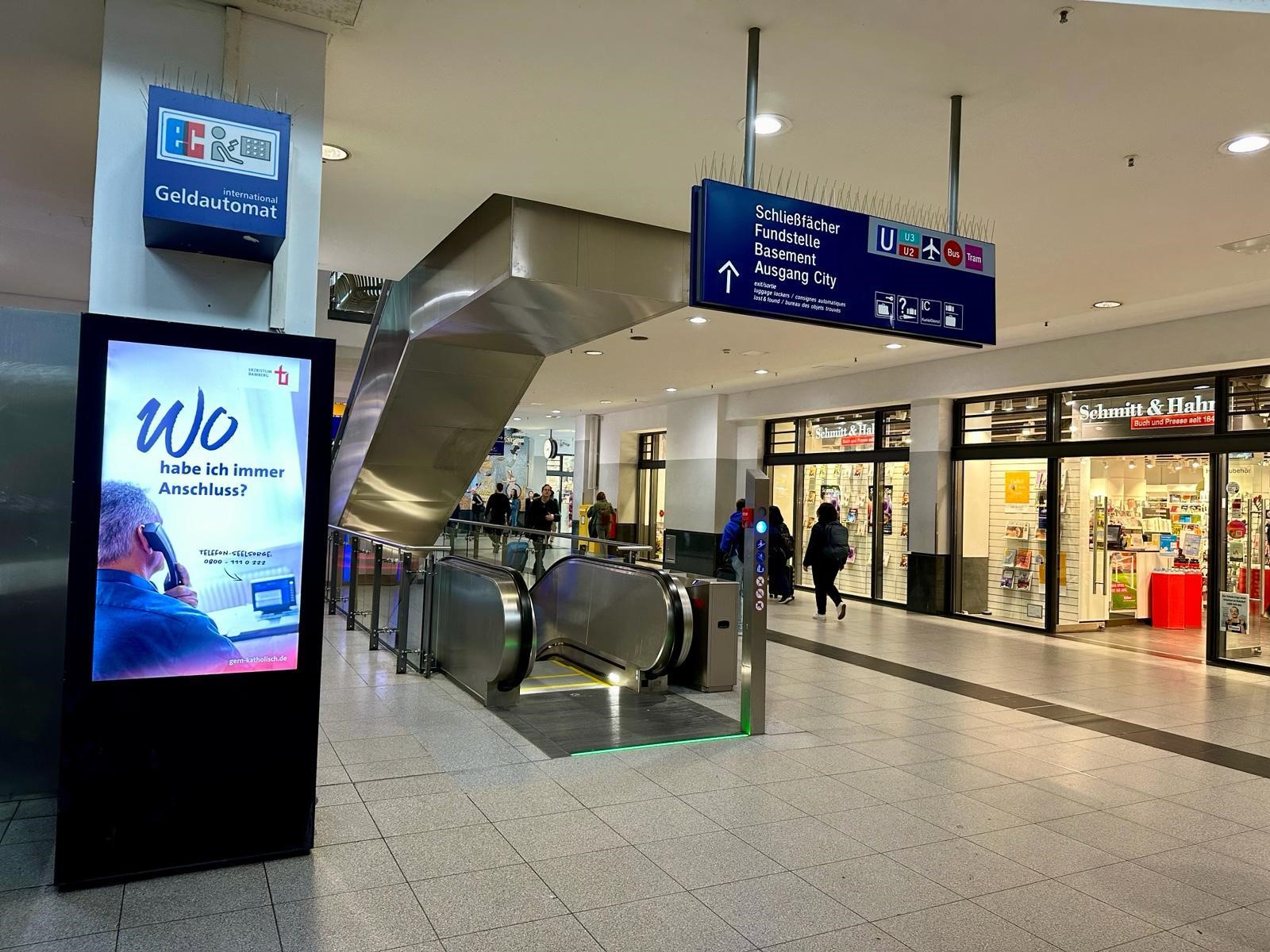 Werbefläche am Nürnberger Hauptbahnhof Plakataktion Kampagne 2024